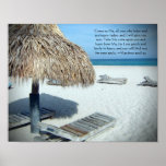 Matthew 11 Beach Scenic Christian Bible Print posters