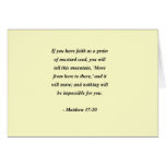 MATTHEW 17:20 GREETING CARDS