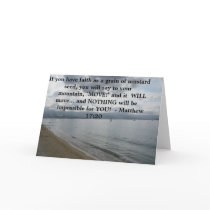 Matthew 17:20 - Motivational Inspirational Quote Greeting Cards