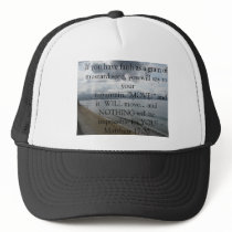 Matthew 17:20 - Motivational Inspirational Quote hats by christianartist Matthew 17:20 - Motivational Inspirational Quote hats