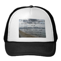 Matthew 17:20 - Motivational Inspirational Quote Hat