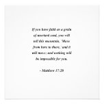 MATTHEW 17:20 PERSONALIZED ANNOUNCEMENTS