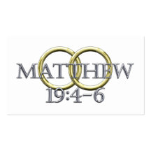Matthew 19:4-6 business card template