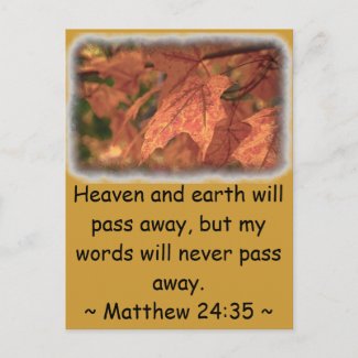 Matthew 24:35 post card