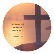 MATTHEW 27:46 ROUND STICKER
