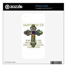Matthew 5:9 skin for iPhone 4S