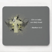 MATTHEW 6:11 Bible Verse Mouse Pads