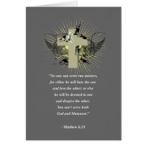 MATTHEW 6:24 Bible Verse cards