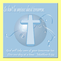 Matthew 6:34 Bible Verse Poster posters by tshirts4christians Matthew 6:34 Bible Verse Poster posters