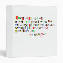 Matthew 6:44 Ransom Note 1" Photo Album Vinyl Binders