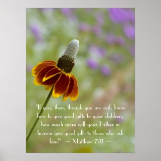 Matthew 7:11 Poster print
