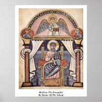 Matthew The Evangelist By Master Of The School Poster