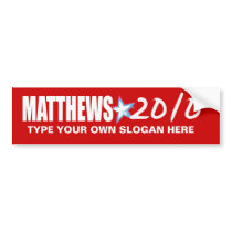 MATTHEWS Election Gear bumper stickers by ElectionGear MATTHEWS Election Gear bumper stickers
