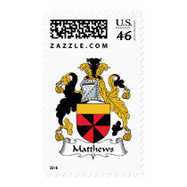 Matthews Family Crest postage by coatsofarms Matthews Family Crest postage