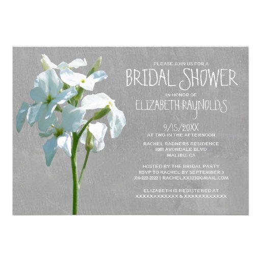 Matthiola Bridal Shower Invitations