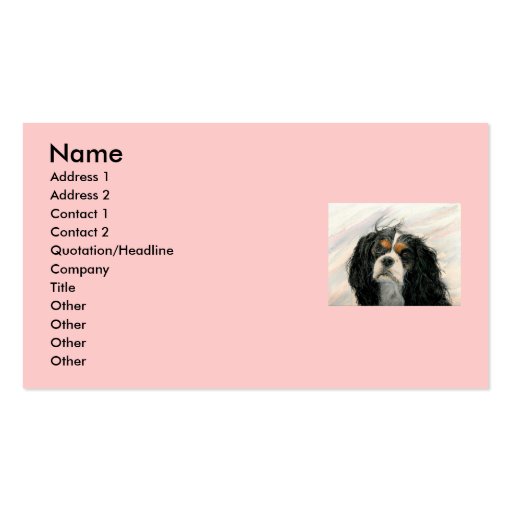 Mattie the King Charles Cavalier Business Card Template