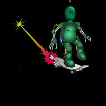 Mattzu the Skateboarding Robot T-shirt