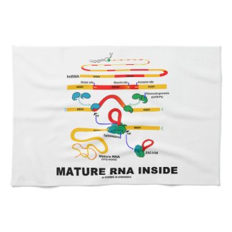 Mature RNA Inside Biology Humor Hand Towel