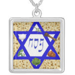 Matzo Star Seder Plate Necklace