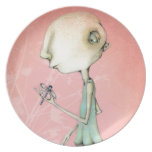 Maud and her dragonfly dinner plate