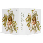 Maud Humphrey: Autumn Girl with Holly 3 Ring Binders