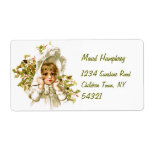Maud Humphrey: Autumn Girl with Holly Shipping Labels