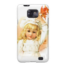 Maud Humphrey: Autumn Girl with Maple Leafs Samsung Galaxy S Covers