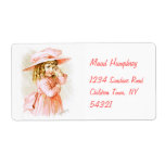 Maud Humphrey: Spring Girl in the Rain Custom Shipping Labels