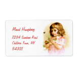 Maud Humphrey: Summer Girl with Flowers and Bee Custom Shipping Label