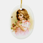 Maud Humphrey: Summer Girl with Flowers and Bee Ornament
