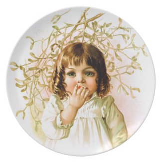Maud Humphrey: Winter Girl under Mistletoe