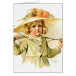 Maud Humphrey: Winter Girl with Branch Greeting Cards