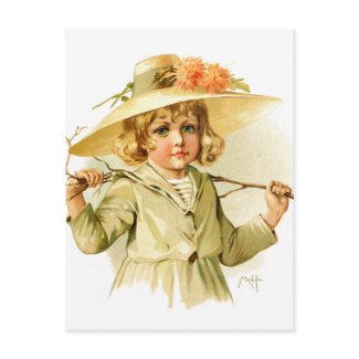 Maud Humphrey: Winter Girl with Branch