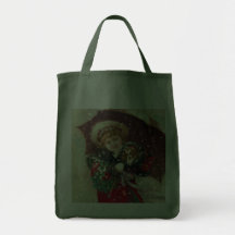 Maud Humphrey's Winter Girl with dog Canvas Bags