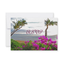 Maui Beach RSVP Cards Custom Invitations