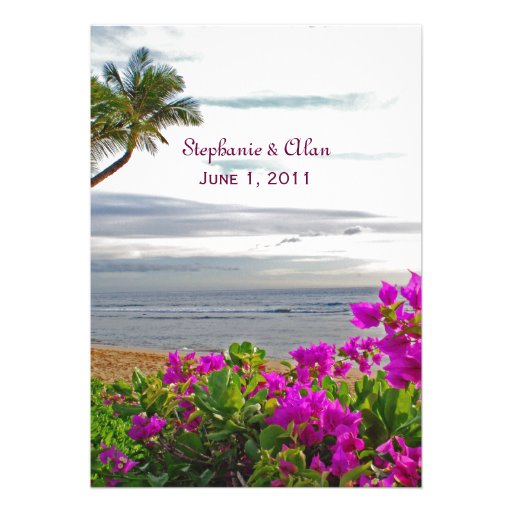 Maui Beach Wedding Invitation
