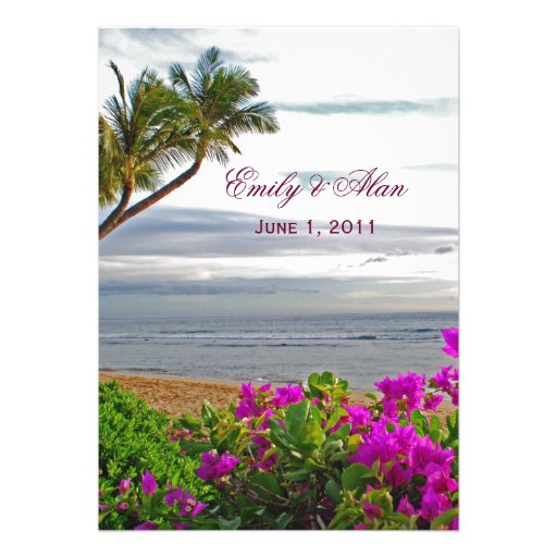 Maui Beach Wedding Invitations