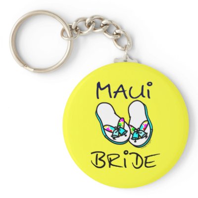 Maui Bride Wedding Favors Key Chain