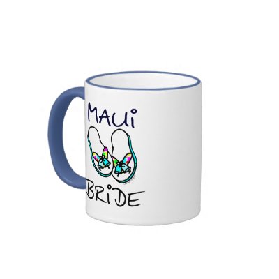 Maui Bride Wedding Favors Coffee Mugs
