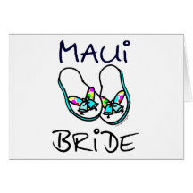 Maui Bride Wedding Greeting Cards