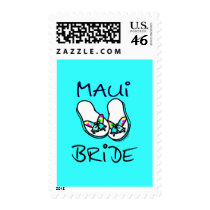 Maui Bride Wedding Postage Stamps