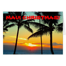 "MAUI CHRISTMAS"   MERRY CHRISTMAS ISLAND STYLE CARDS