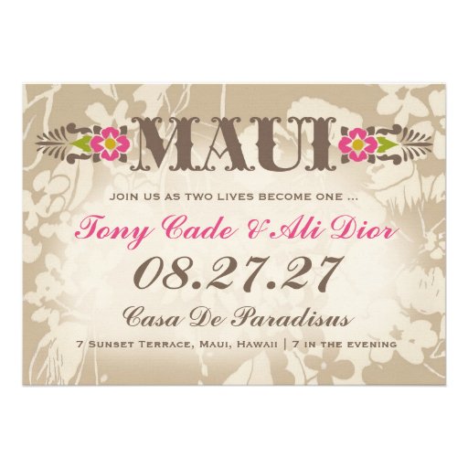 MAUI Destination Tropical Floral Linen Announcement