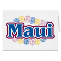 Maui flowers greeting card