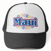 Maui flowers mesh hat