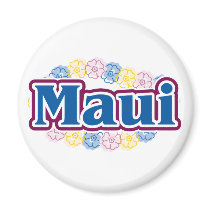 Maui flowers refrigerator magnet