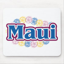 Maui flowers mouse mat