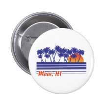 Maui Hawaii Pinback Buttons