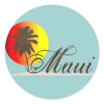 Maui Hawaii Souvenir Stickers