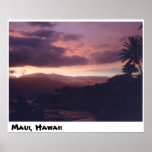 Maui, Hawaii sunset Print